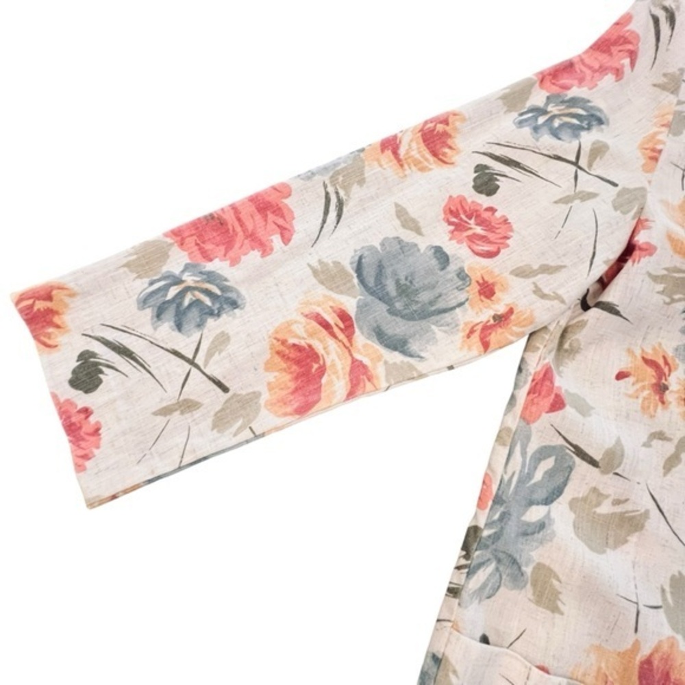 Vintage Bedford Fair Floral Blazer Jacket Long Sleeves Pockets Size 14 USA‎ Made - Picture 5 of 13